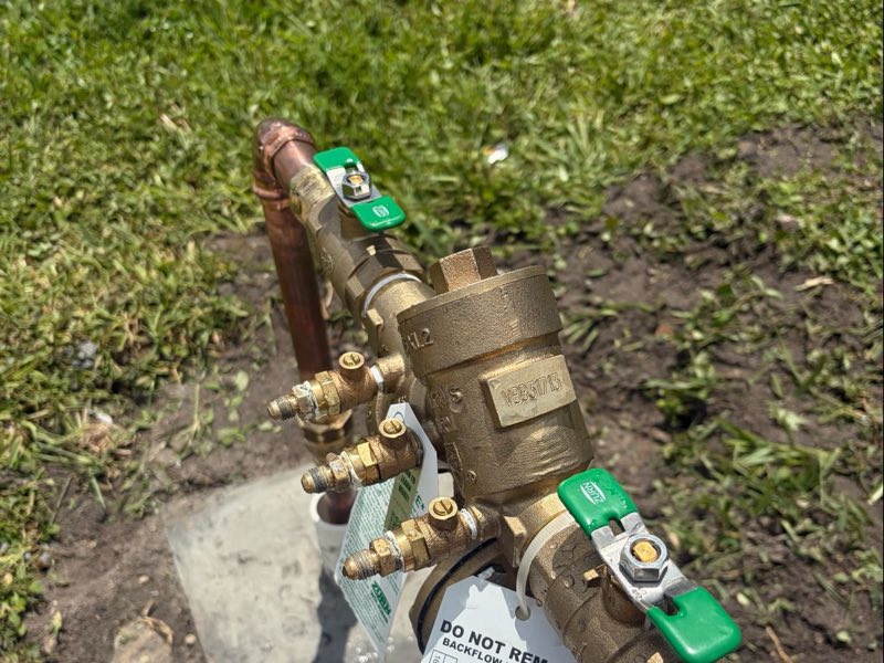 Backflow preventer tested, passed and tagged