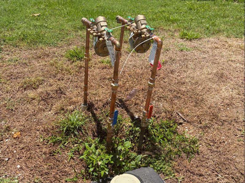 Two backflow assemblies tested and tagged for a condo community